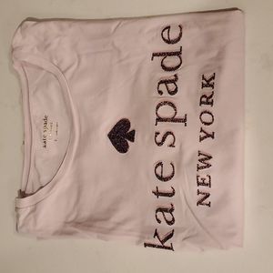 kate spade Pink Short Sleeve Tee with Embellished Logo
